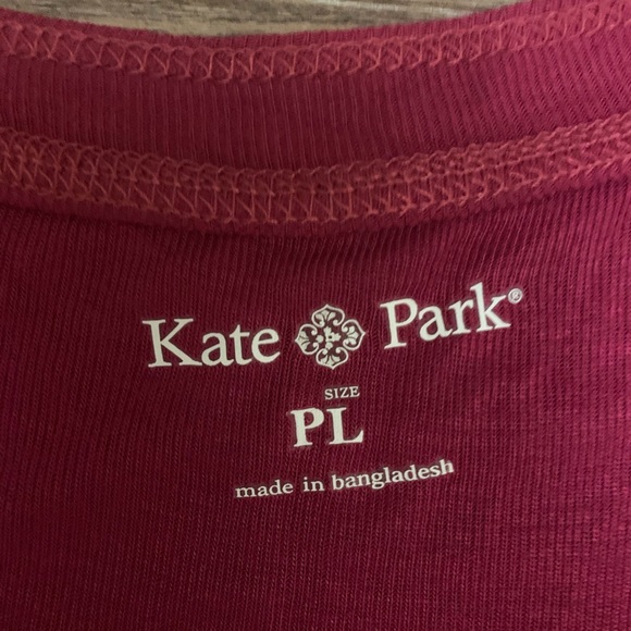 Kate Park Long Sleeve Maroon Petite Large Top - Picture 6 of 7